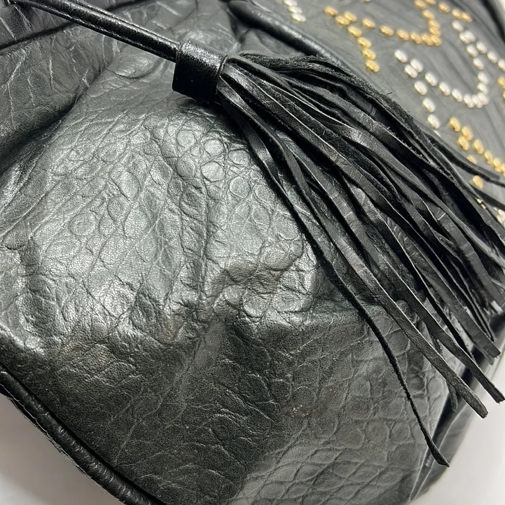 Meyers Large Dark Green Clutch Zip Top Shoulder Bag
